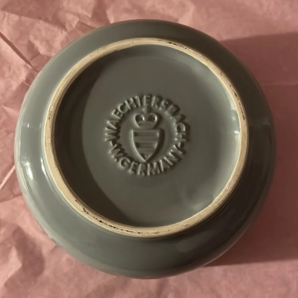 Vintage Gray Waechtersbach W.Germany Cat Gato Katz Chat Ceramic Feeding Bowl - Picture 3 of 4